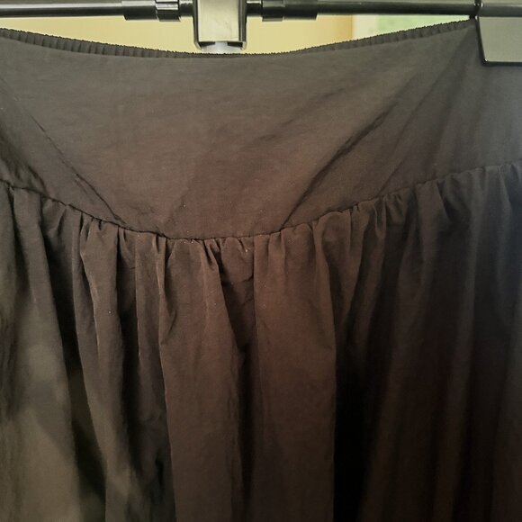 ELLEVEN Bubble Maxi Elastic Waist Puffy Hem A-Line Black Skirt w/Pockets - XL - Picture 3 of 8